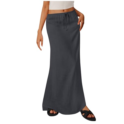 Musselin Rock Damen Baumwolle Leinen Lang Röcke A-Linien Maxirock Damen Elastischer Taillen Schwung Boho Rock Frühlings Sommer Urlaubs Reise Gypsy Röcke Musselin Rock Damen Baumwolle Leinen Lang Röcke A-Linien Maxirock Damen Elastischer Taillen Schwung Boho Rock Frühlings Sommer Urlaubs Reise Gypsy Röcke von Wyongtao