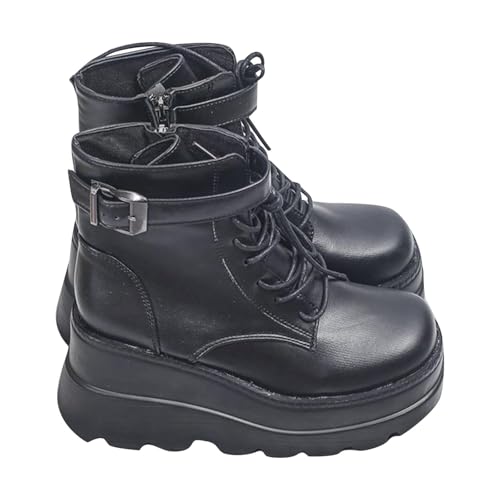 Wyongtao Damen Chunky Schuhe Blockabsatz Plaftorm Gotisch Stiefeletten Punk Gothic Plateau Ankle Boots Reißverschluss High Heels Wyongtao Damen Chunky Schuhe Blockabsatz Plaftorm Gotisch Stiefeletten Punk Gothic Plateau Ankle Boots Reißverschluss High Heels von Wyongtao