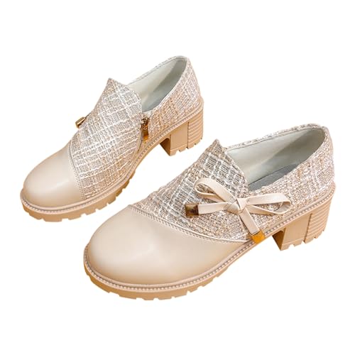 Wyongtao Damen Stiefeletten Plateau Ankle Boots Stiefel Bequeme Herbst Winter Frauen Schuhe mit Reißverschluss Herbst Knöchel Stiefel Outdoor Stiefel von Wyongtao