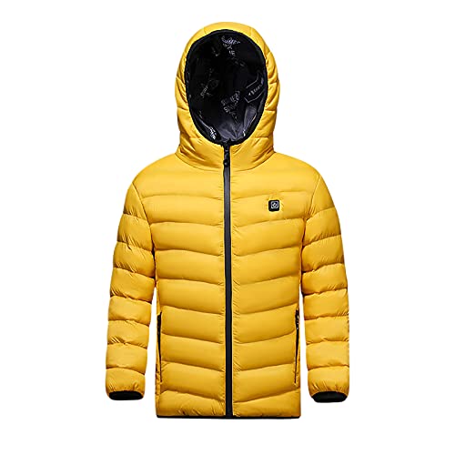 Wyongtao Elektrisch Beheizbare Jacke für Kinder Beheizte Jacke für Jungen und Mädchen Winter Neues Rabatt USB-elektrisch Beheizte Daunenjacke mit 3 Temperaturstufen Waschbare Warmer Outdoor-Jacke von Wyongtao