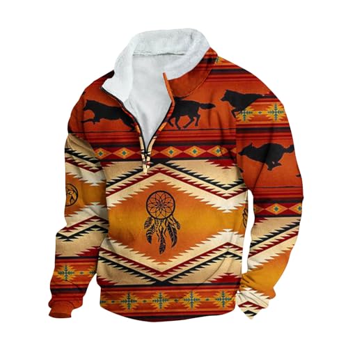 Wyongtao Herren Fleece Sweatshirt Microfleece Pullover Azteken Winterpullover Classic Fleecepullover Sweatshirt mit Halbreißverschluss Viertel-Reißverschluss Basic Outdoor für Sport und Freizeit Wyongtao Herren Fleece Sweatshirt Microfleece Pullover Azteken Winterpullover Classic Fleecepullover Sweatshirt mit Halbreißverschluss Viertel-Reißverschluss Basic Outdoor für Sport und Freizeit von Wyongtao