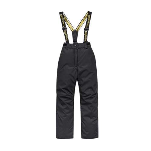 Wyongtao Kinder Schneehose Skihose Softshellhose Wasserdicht Schneehose Windproof Latzhose Outdoor Winter Warm Gefüttert Skibekleidung Thermohose Jungen Mädchen Snowboardhose von Wyongtao