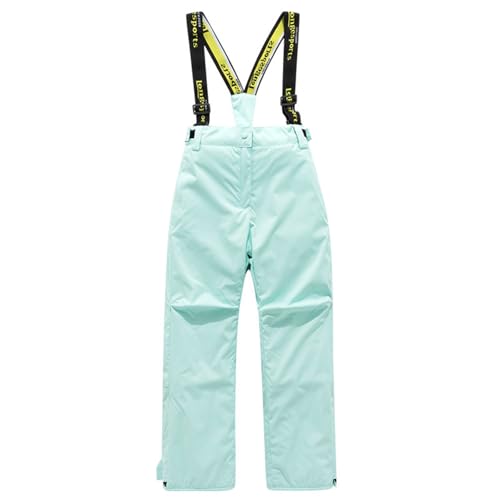 Wyongtao Kinder Schneehose Skihose Softshellhose Wasserdicht Schneehose Windproof Latzhose Outdoor Winter Warm Gefüttert Skibekleidung Thermohose Jungen Mädchen Snowboardhose von Wyongtao