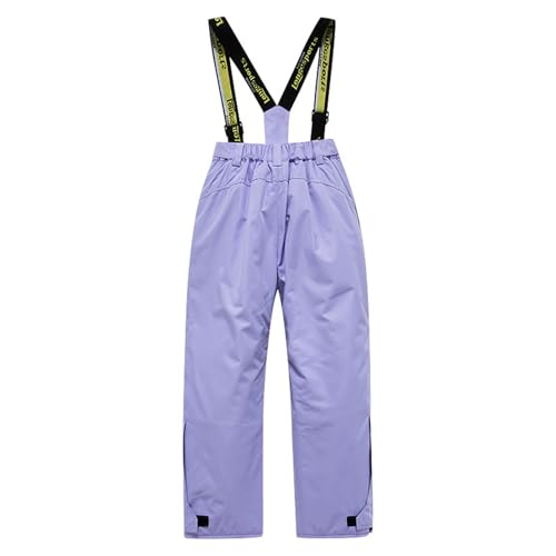 Wyongtao Kinder Schneehose Skihose Softshellhose Wasserdicht Schneehose Windproof Latzhose Outdoor Winter Warm Gefüttert Skibekleidung Thermohose Jungen Mädchen Snowboardhose von Wyongtao