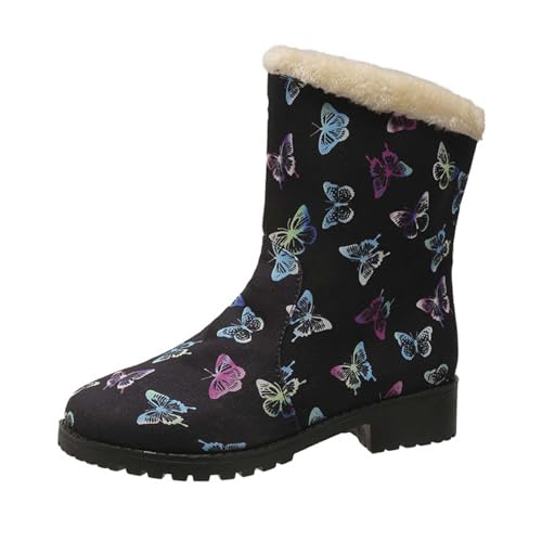 Wyongtao Stiefeletten Damenstiefel Schnürstiefel Bequemer Reißverschluss Herbst Winter Schuhe Biker Boots Kurzschaft Stiefel von Wyongtao