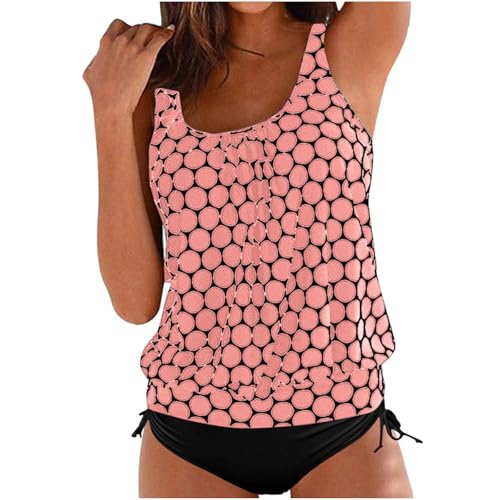 Wyongtao Tankini Damen Bademode Bauchweg Set Push Up Bauch Weg Einfarbiger Tupfendruck Zweiteiler Schwimmanzug Große Größen Oberteil Mit Badeshorts Hoher Taille Strandmode Übergroßer M-5XL Wyongtao Tankini Damen Bademode Bauchweg Set Push Up Bauch Weg Einfarbiger Tupfendruck Zweiteiler Schwimmanzug Große Größen Oberteil Mit Badeshorts Hoher Taille Strandmode Übergroßer M-5XL von Wyongtao