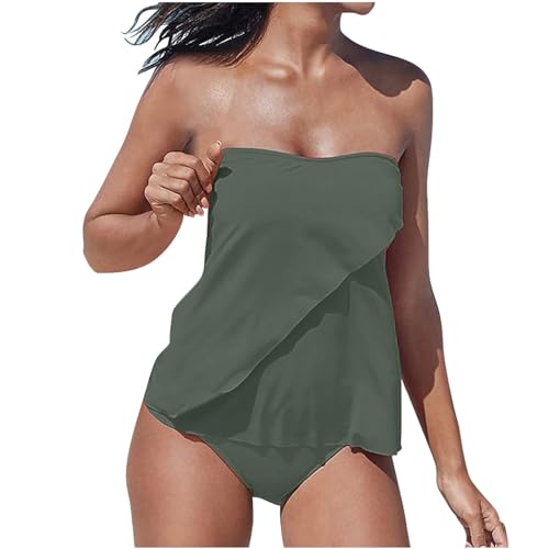 Wyongtao Tankini Damen Bandeau Bauchweg Bademode Set Zweiteilig Push up mit Einstellbarer Badeanzug Oberteil Bikini Set Große Größen Strand Schwimmanzug Damen Tankini Sets Bauchweg Bademode Set Wyongtao Tankini Damen Bandeau Bauchweg Bademode Set Zweiteilig Push up mit Einstellbarer Badeanzug Oberteil Bikini Set Große Größen Strand Schwimmanzug Damen Tankini Sets Bauchweg Bademode Set von Wyongtao