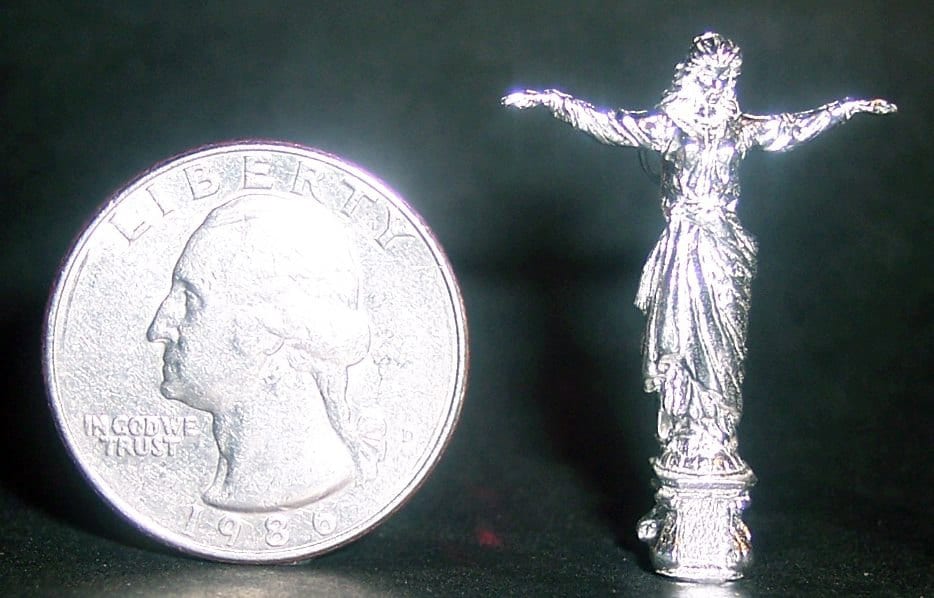 Tyler Davidson "Genius Of Water" Silber Halskette Charm, Handmodelliert Gegossen Schmuck, Anhänger, Fountain Square, Ohio Tyler Davidson "Genius Of Water" Silber Halskette Charm, Handmodelliert Gegossen Schmuck, Anhänger, Fountain Square, Ohio von WyrmwoodHouse