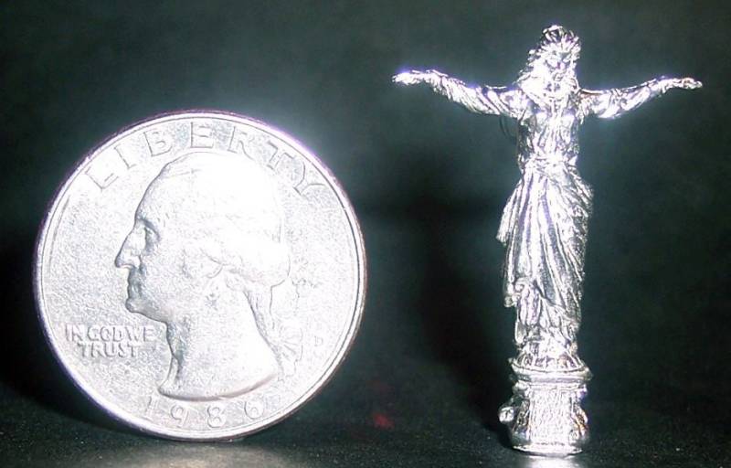 Tyler Davidson "Genius Of Water" Silber Halskette Charm, Handmodelliert Gegossen Schmuck, Anhänger, Fountain Square, Ohio Tyler Davidson "Genius Of Water" Silber Halskette Charm, Handmodelliert Gegossen Schmuck, Anhänger, Fountain Square, Ohio von WyrmwoodHouse