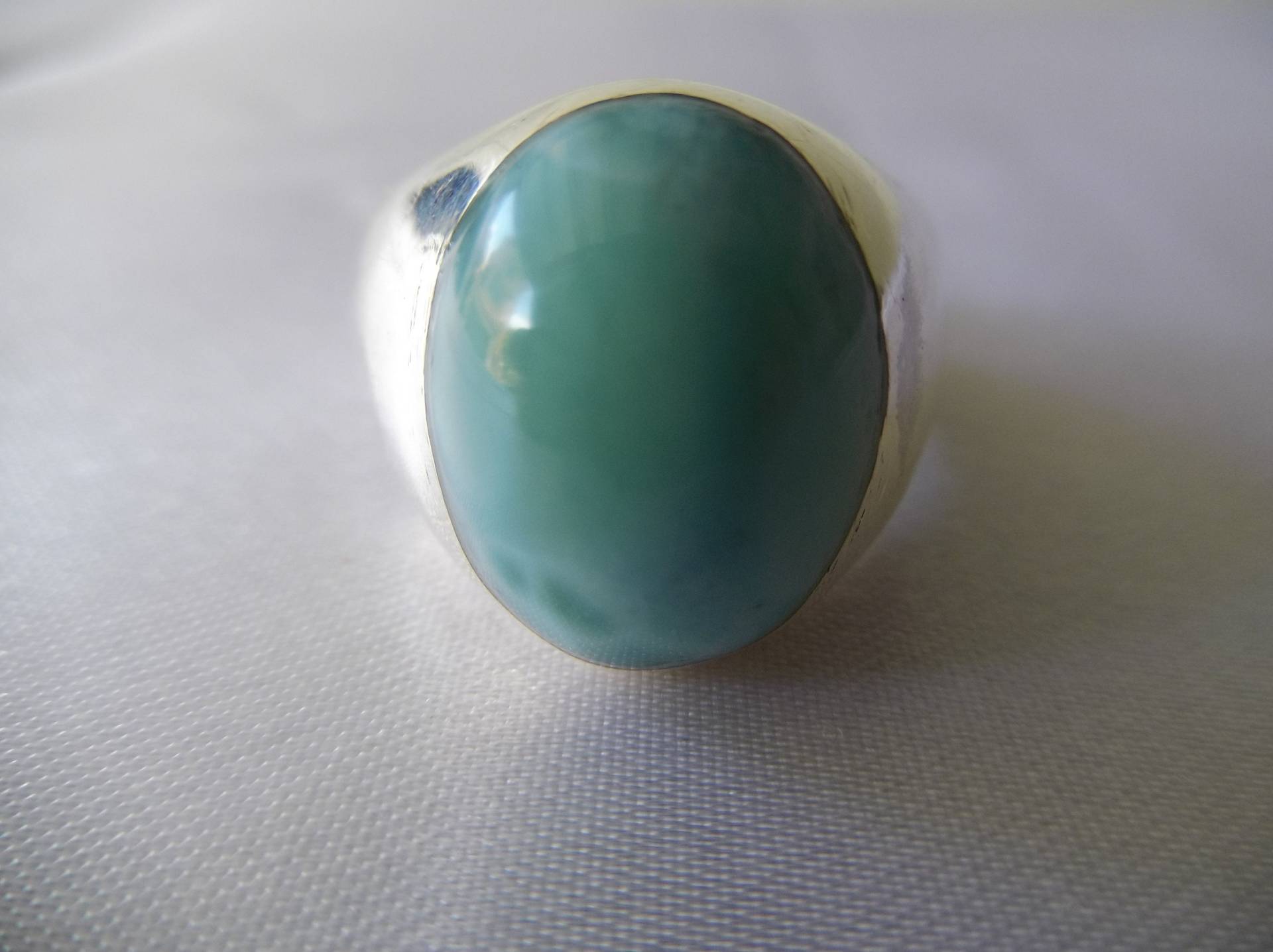 Ovaler Unisex Dominikaner Larimar Ring Ovaler Unisex Dominikaner Larimar Ring von WyshJewels