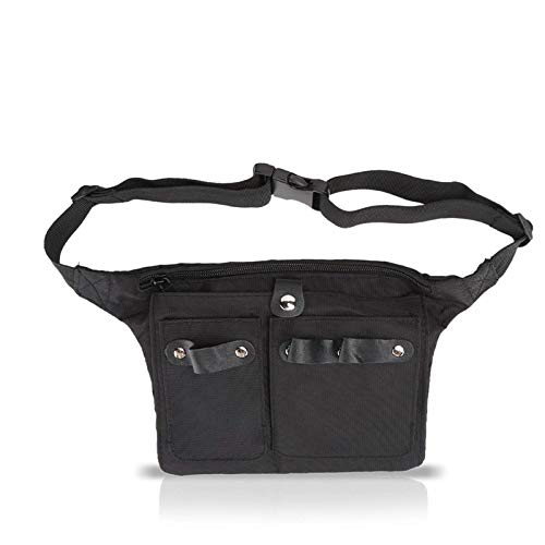 Wytino 4-in-1 Multifunktionale tragbare Schere Taillentasche Make-up Pinsel Taillentasche Friseur Werkzeug Organizer Tasche (Schwarz) von Wytino