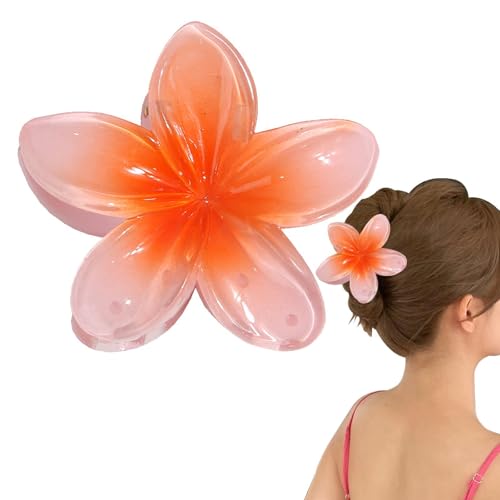 Haarklammern Blumen, Hawaiianische -Haarspange, Bunte Blumen-Haarklammern, Blumen-Haarklammern Für Dickes Haar, Urlaubsgeschenke Für Mädchen Und Damen ?Koralle? von Wyttuubv