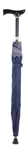Wzmazingly 2-in-1 Gehstocke Regenschirm, Länge Verstellbar Tragbar Schirm-Gehstock Winddicht Spazierstock Regenschirm Für Wandern, Abhängen Bei Regen(Blue) von Wzmazingly