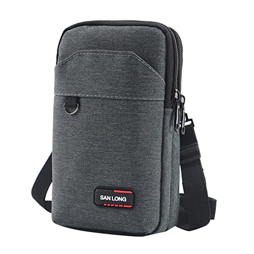 # Männer Frauen Eine Schulter Multifunktions Freizeit Outdoor Sport Reisen Laufen Handytasche Neue wasserdichte Packs, dunkelgrau, Einheitsgröße, Tote Rucksäcke von Wzxhew