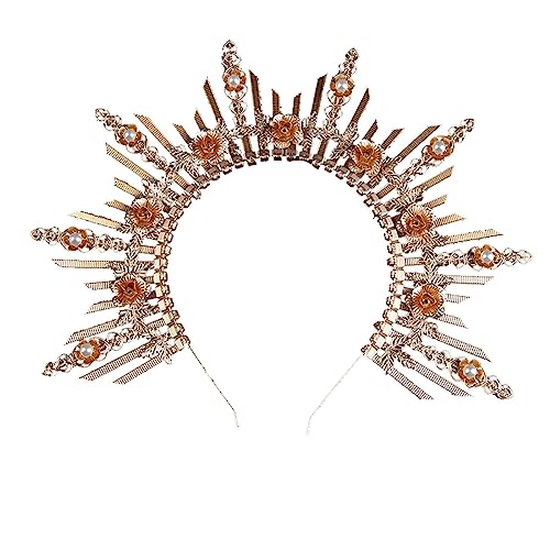 # Queen Crown Kopfschmuck Weibliche Gott Krone Lolita Jungfrau Haarkrone Witzig Dress Up Haarbänder Haarschmuck Hochzeit Fotoshooting Urlaub Kleidung von Wzxhew