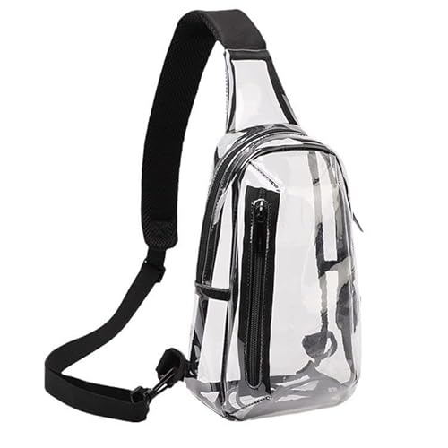 # Verstellbarer Gürtel Niedliche Tasche mit USB Lade Transparente Taille Geldbörse Tasche Clear Pack Bag, farblos, Einheitsgröße, Rucksack Rucksäcke von Wzxhew