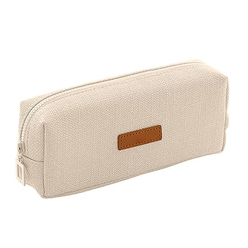 Wzxhew # Große Kapazität Bleistift Fall Schreibwaren Beutel Multi Farbige Stifttasche Kosmetiktasche Tasche Stifttasche mit Reißverschluss Tasche für Jungen Mädchen, beige, Einheitsgröße von Wzxhew