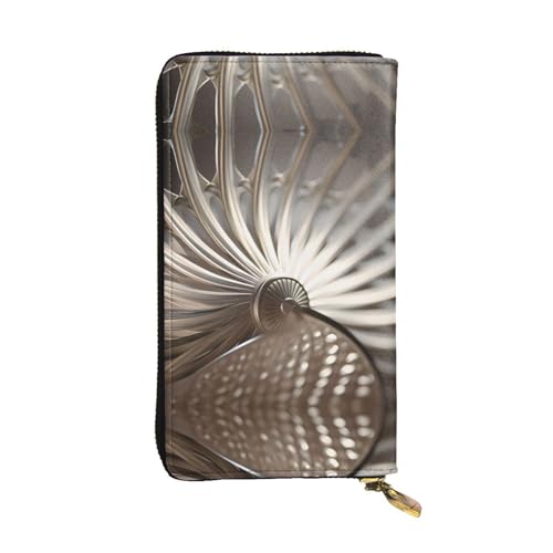 Wzywhj Modische Damen-Clutch-Geldbörse aus Leder mit mehreren Fächern und Reißverschluss-Design, Belüftungsschlitz, Schwarz , Einheitsgröße von Wzywhj