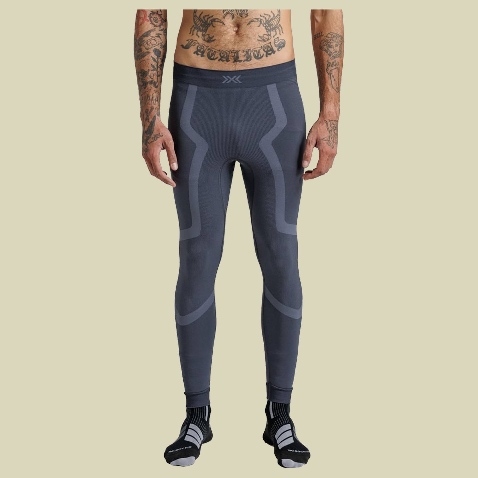 X-BIONIC X-Ential Long Tights Men M grau - anthracite von X-BIONIC