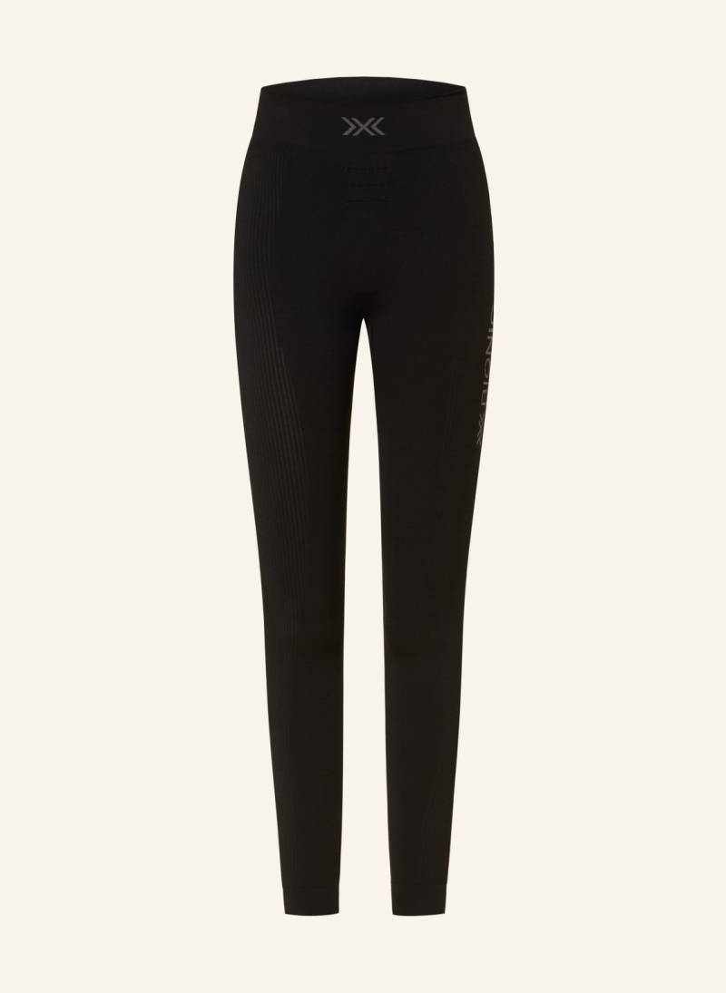 X-Bionic Funktionswäsche-Hose Mightywool Mit Merinowolle Und Verkürzter Beinlänge schwarz von X-BIONIC
