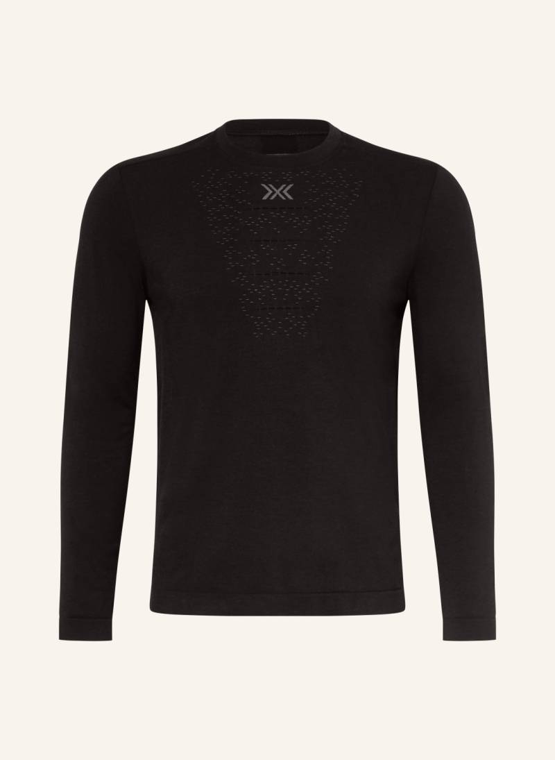 X-Bionic Funktionswäsche-Shirt Mightywool Mit Merinowolle schwarz von X-BIONIC