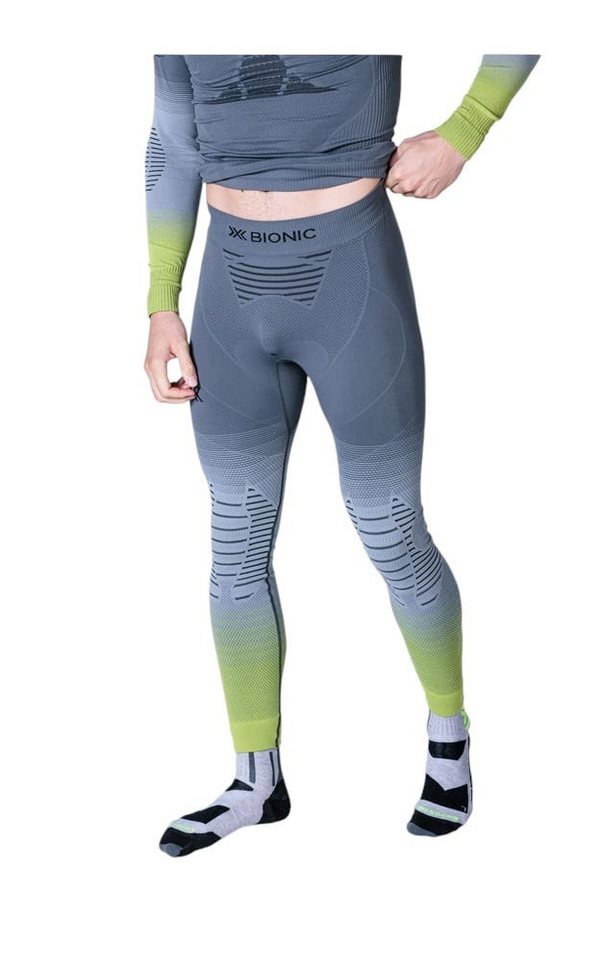 X-Bionic Funktionshose Invent FX Pant (maximale Bewegungsfreiheit) lang Unterwäsche grau/lime von X-Bionic