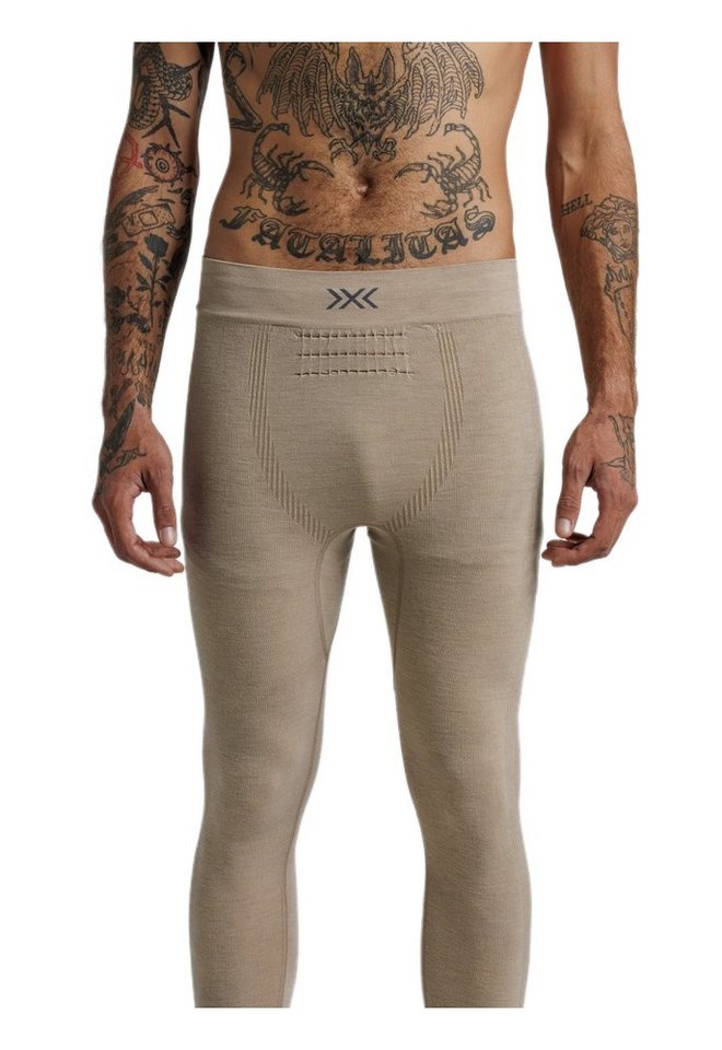 X-Bionic Funktionshose Mightywool Pant (Merinowolle, warm) lang sand/beige Herren von X-Bionic