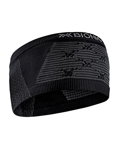 X-Bionic High-Performance Wintersport-Stirnband mit fortschrittlichem Schweißband und 3D Bionic Sphere Technologie für optimalen Komfort und Temperaturregulierung - Schwarz/Grau, L/XL von X-Bionic