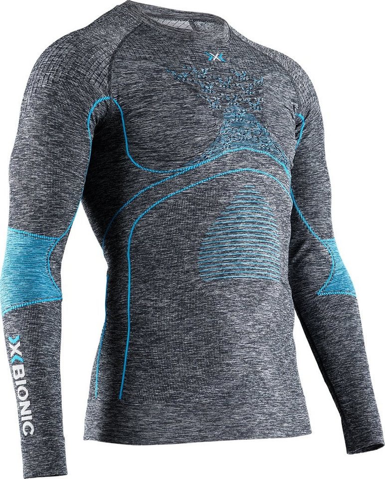 X-Bionic Langarmshirt Energy Accumulator 4.0 Rundhals Melange dunkelgrau Herren von X-Bionic