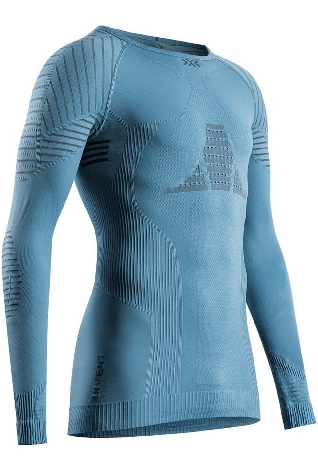 X-Bionic Langarmshirt Rundhals Invent 4.0 Unterwäsche blau Herren von X-Bionic