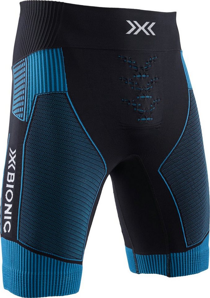 X-Bionic Laufhose Short Running Effektor 4.0 kurz schwarz/blau Herren von X-Bionic
