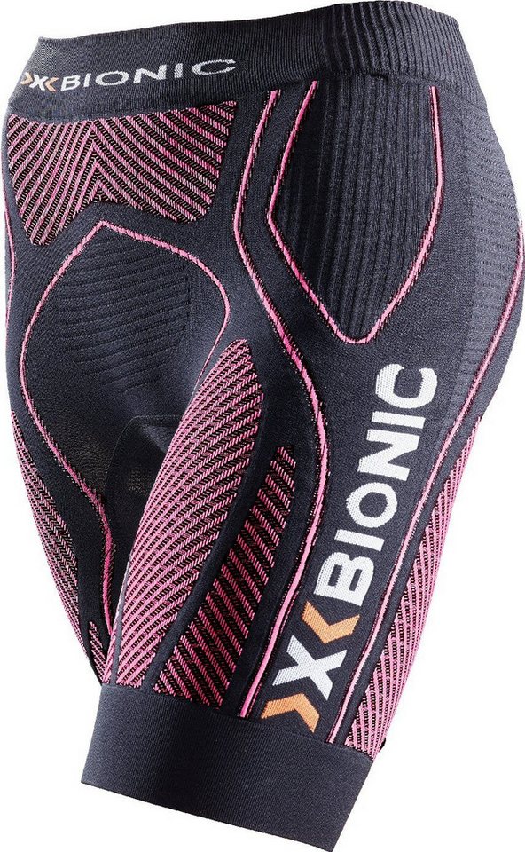 X-Bionic Laufhose Short The Trick kurz schwarz/pink Damen von X-Bionic