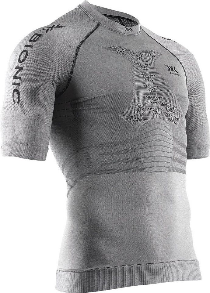 X-Bionic Laufshirt Running Fennec 4.0 kurzarm enganliegend grau Herren von X-Bionic