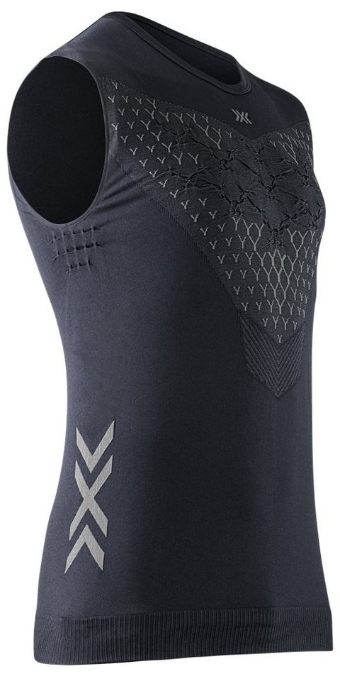X-Bionic Tanktop Tank-Singlet Twyce Run ärmellos Unterwäsche schwarz/charcoal Herren von X-Bionic