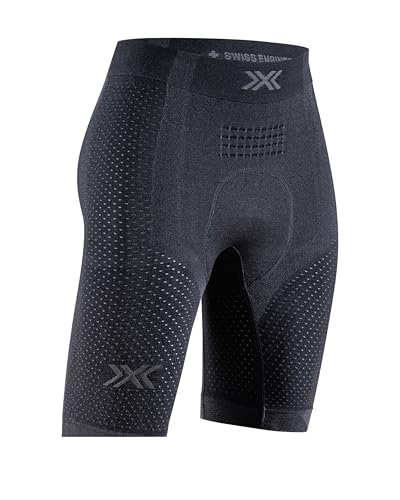 X-Bionic XCEED Ride Liner Shorts für Damen - Fortschrittliche 3D-gestrickte, wetterangepasste Radlerhose, die Komfort und Leistung in Allen Klimazonen optimiert - Schwarz/Grau, S von X-Bionic