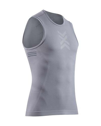 X-Bionic Xceed Ride Baselayer Tank Top Unisex - Optimale Kerntemperaturkontrolle für verbesserte Radfahrleistung, geeignet für alle Wetterbedingungen - Grau/Silber, L von X-Bionic