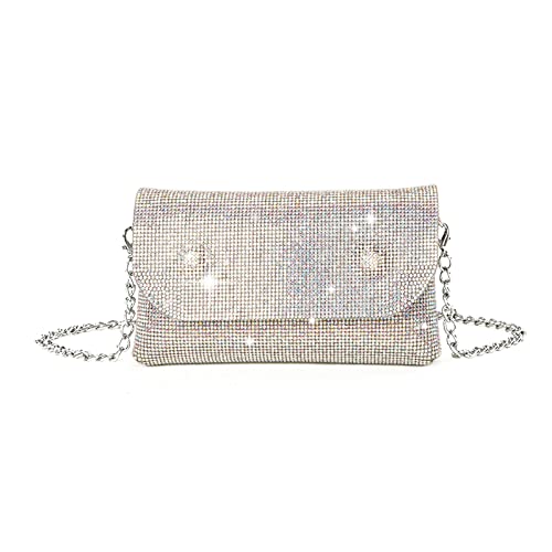 Damen Handtasche Glitzer Abendtasche Party Braut Clutch Prom Hochzeit Geldbörse Schulter Umhängetaschen Abnehmbare Kette von X-Institute