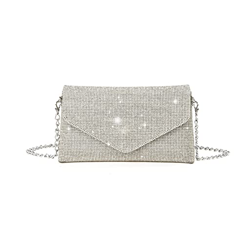 Damen Handtasche Glitzer Abendtasche Party Braut Clutch Prom Hochzeit Geldbörse Schulter Umhängetaschen Abnehmbare Kette von X-Institute