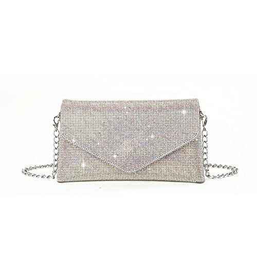 Damen Handtasche Glitzer Abendtasche Party Braut Clutch Prom Hochzeit Geldbörse Schulter Umhängetaschen Abnehmbare Kette von X-Institute