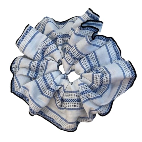 Elegant gestreiftes Haargummi für Damen, Spitzen-Haarknoten, elastische Haargummis, weibliche Kopfbedeckung, Haarstyling-Dekorationen, Spitzen-Haargummis für Freizeitkleidung von X-Institute