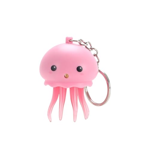 X-Institute Niedliche Quallenschlüsselkettenanhänger Süße Anime Figur Geschenk Für Kinder Erwachsene Glühen Und Soundeffekt von X-Institute