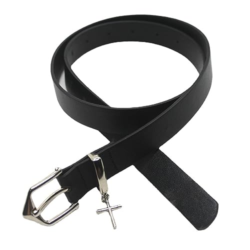 X-Institute PU Taillengürtel Mit Baumelndem Kreuz Dünner Verstellbarer Taillengürtel Universeller Damen Kleiderrock Mantel Bundgürtel Für Männer Gürtel Für Frauen von X-Institute