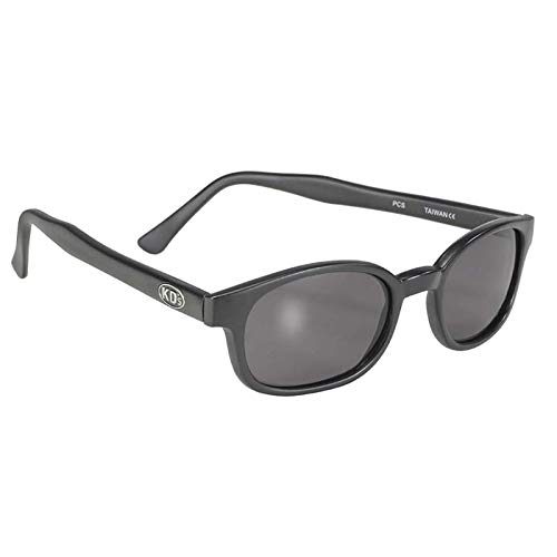 KD's - Sportliche und Motorrad-Sonnenbrille, mattschwarz, X 10010 – Herren & Damen - Smoke - Schwarz, XL von KD's