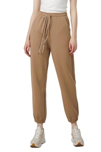 X-KEEP Jogginghose Damen lang Sporthose Baumwolle Trainingsanzug Damen Sport Hosen Sportbekleidung Fitness Sporthosen mit Bündchen Freizeithose mit Taschen (L/XL, 3# Taupe) von X-KEEP