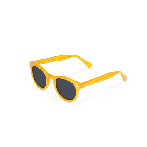 XLAB 8004 Sonnenbrille im Moscot-Stil, Unisex, 48mm, Gelb/rauch von X-LAB