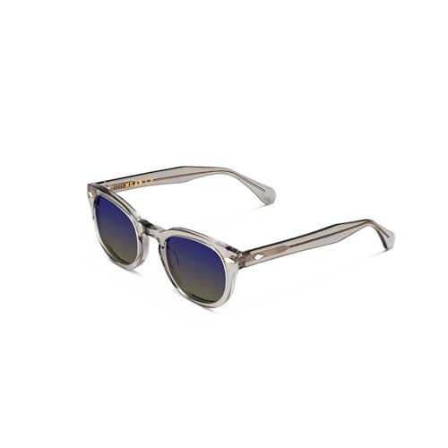 XLAB 8004 Sonnenbrille im Moscot-Stil, Unisex, 48mm, Grau/Kobaltrauch von X-LAB