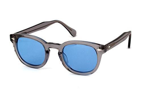 XLAB 8004 Sonnenbrille im Moscot-Stil, Unisex, 48mm, Grau/Himmelblau von X-LAB