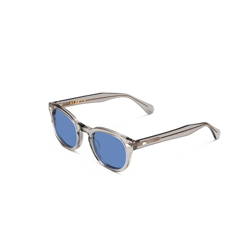 XLAB 8004 Sonnenbrille im Moscot-Stil, Unisex, 48mm, Grau/Himmelblau von X-LAB