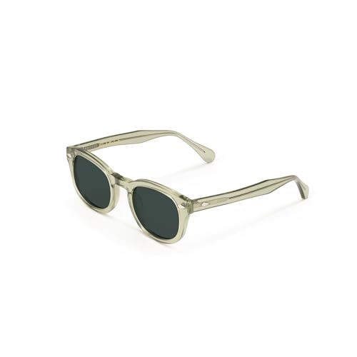 XLAB 8004 Sonnenbrille im Moscot-Stil, Unisex, 48mm, Grün/grüng15 von X-LAB