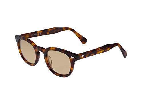 XLAB 8004 Sonnenbrille im Moscot-Stil, Unisex, 48mm, Dunkles Havanna/braun von X-LAB